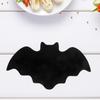 8Pcs Halloween Bat Shaped Placemats Felt Black Dining Table Mats Halloween Party Decorations Tableware Spider Web Placemats