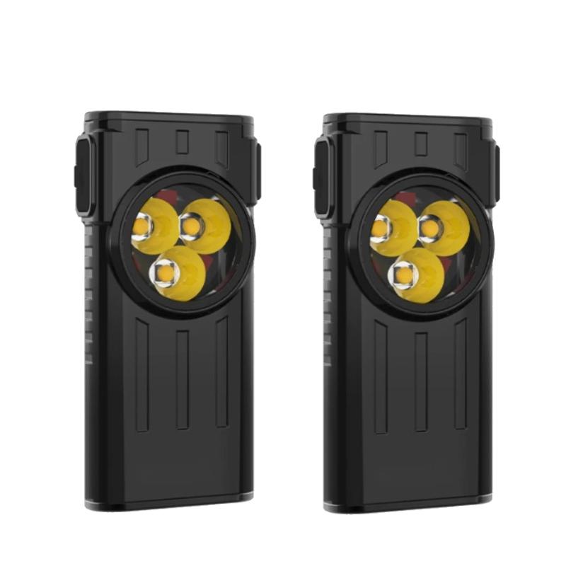 

Перезаряжаемый светодиодный фонарик USB C Портативный светодиодный брелок Фонарь с 9 режимами Рабочий свет с магнитом для кемпинга, пеших прогулок, использования в чрезвычайных ситуациях Black-2Pcs