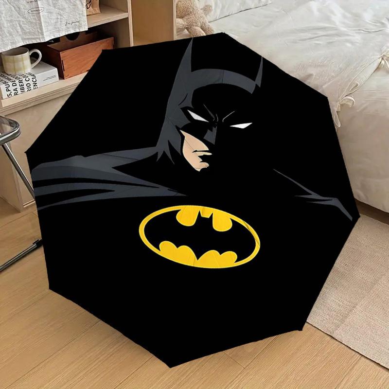 1PC Warner Batman Logo Automatic Open/Close Umbrella with Windproof, 71-Rib Sturdy Canopy, Durable Ribs1288A