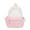 Schoolbag New Ins Cute Polka Dot Plaid Backpack, Primary and Secondary School Schoolbag, Women's Lightweight Large-capacity Travel Backpack