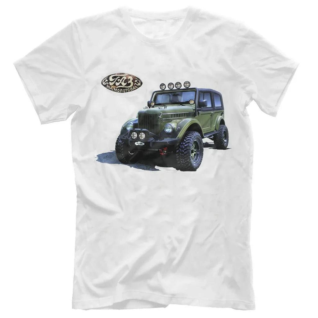 Russian Auto Car Gaz 69 Offroad Light Truck T Shirt 100 Cotton Short Sleeve ONeck Casual Tshirts Loose Top New Size S3XL