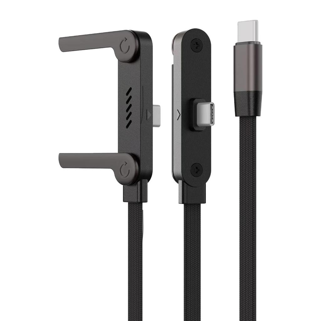 240W Elbow Phone Holder Cable, TPC Fast Charging & Data Cable for Apple 17 & Huawei