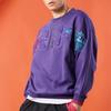 Li Ning Text Logo Casual Sports Pullover Sweatshirt Men sweatshirt Dragon-Purple AWDQ631-4