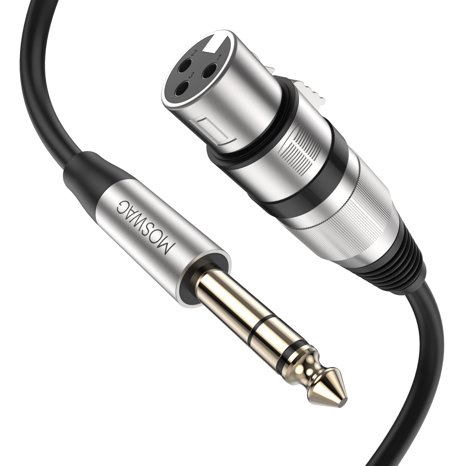 

MOSWAG Microphone Cable XLR Female to 14 Speaker TRS 5M16FT, for Instrument Cable, Microphone Speaker Cable, Audio Sound Console, XLR Speaker Cable,