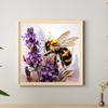 40x40cm Bee Flower 5D DIY Full Drill Round Diamond Painting Kit for Home Decor