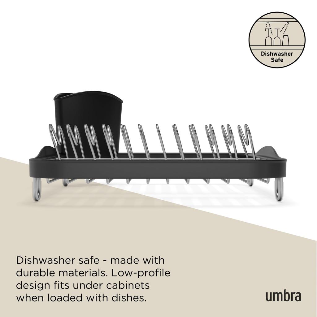 Umbra Sinkin Dish Rack, Smoke/Nickel