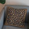 2D Bunte Patchwork-Kissenhülle mit Leopardenmuster und Tiergesichtern, geeignet für Sofa, Schlafzimmer, Auto