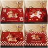 Chinese New Year Entry Door Mat Spring Festival  Bedroom Bath Non-slip Rug Carpet Entrance Doormat Horse Year Decoration