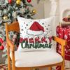 Merry Christmas Pillow Case Holiday Happy Atmosphere Short Plush Double-sided Printing Home Cushion Cover