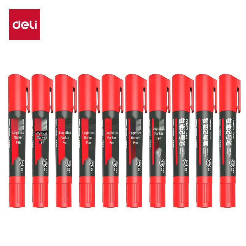 Deli Dual-Tip Permanent Marker Pen