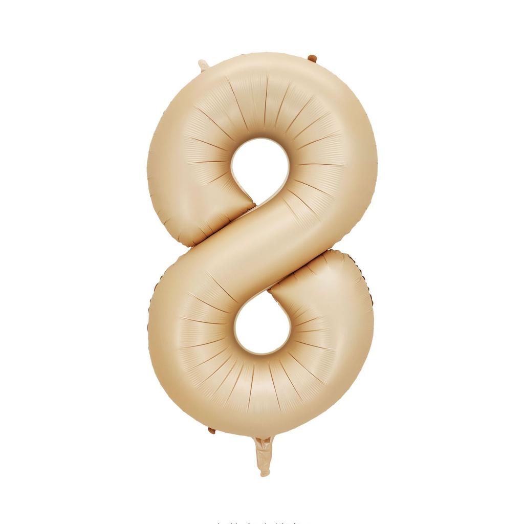 32/40inch Cream Caramel Color 1-9 Number Balloon Happy Birthday Party Decoration Balls Baby 1 2 3 Years Birthday Party Supplies