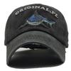 Unisex Baseball Cap Painted Letters Embroidered Shark Hat Washed Old Retro Design Cotton Casual