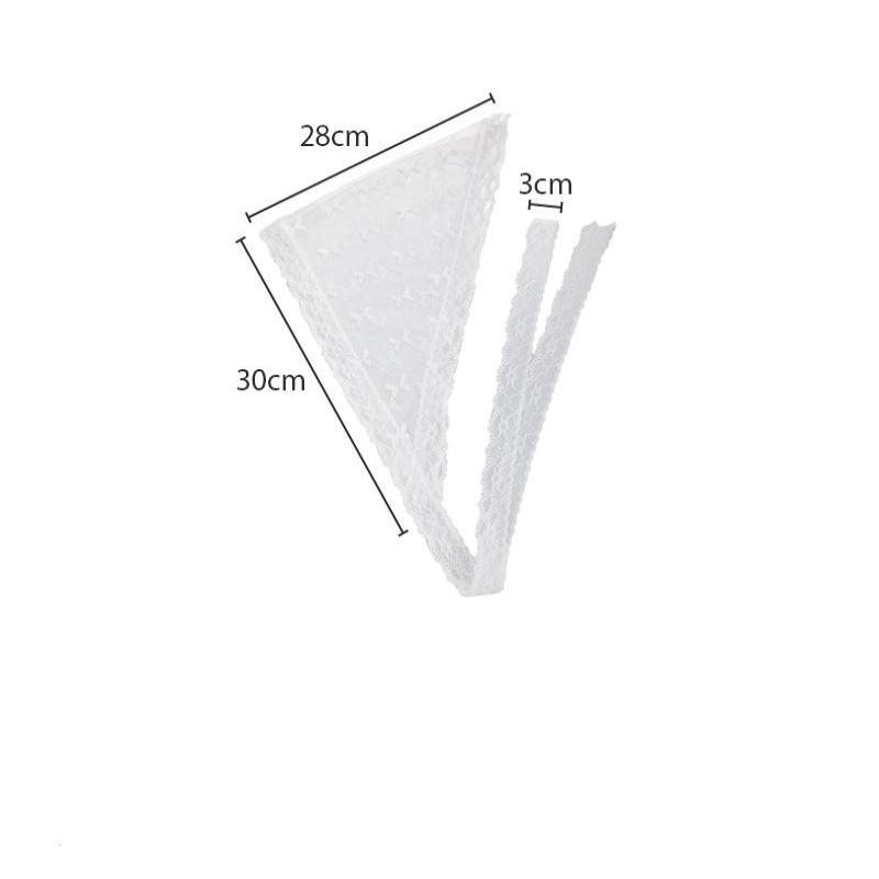 Trojúhelníková krátká sukně Polosukně Závěs na zadek Sukně Krajkový lem Zástěra Trendy Krajka Motýlek Čelenka Šátek Vlasové doplňky