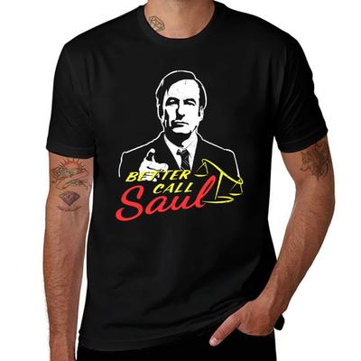 Call Saul Vintage Bessere Silhouette Skizze T-Shirt Baumwoll-T-Shirts hohe Qualität Herren-T-Shirts grafisches Herren-T-Shirt Baumwoll-T-Shirt