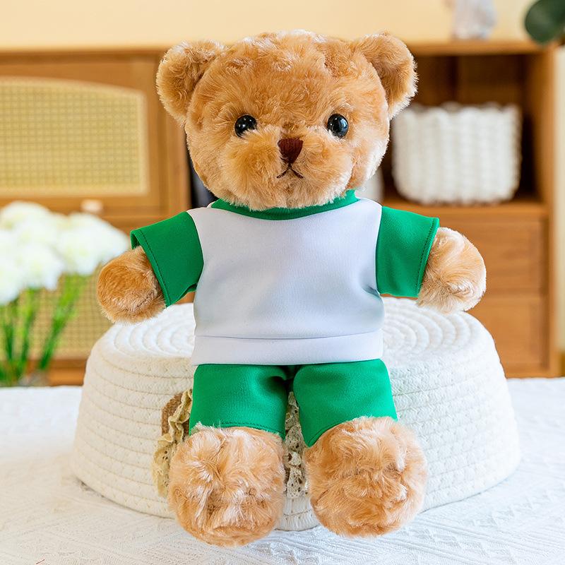 

School Uniform Bear Doll Teddy Bear Student Graduation Souvenir Customized School Emblem Hug Doll Plush Toy 30cm
