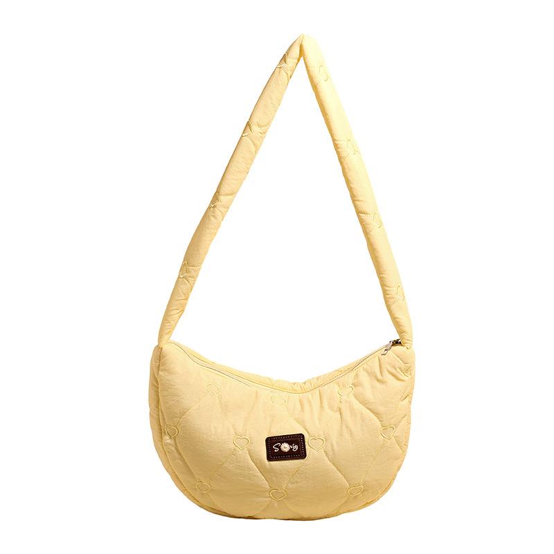 2025 Autumn New Cloud Bag Niche Large Capacity Dumpling Bag Messenger Bag Down Bag Large Bag Tote Bag Women