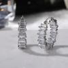 BELLA BOX High-quality Silver Color/Gold Color Earrings Women Wedding Party Hoop Earring Versatile Luxury Zircon Jewelry