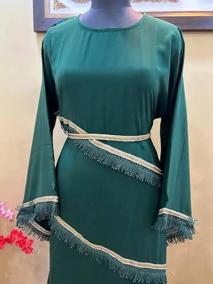 Islámské šaty Dubaj Kaftan Abaya Stylové dlouhé marocké šaty Farasha