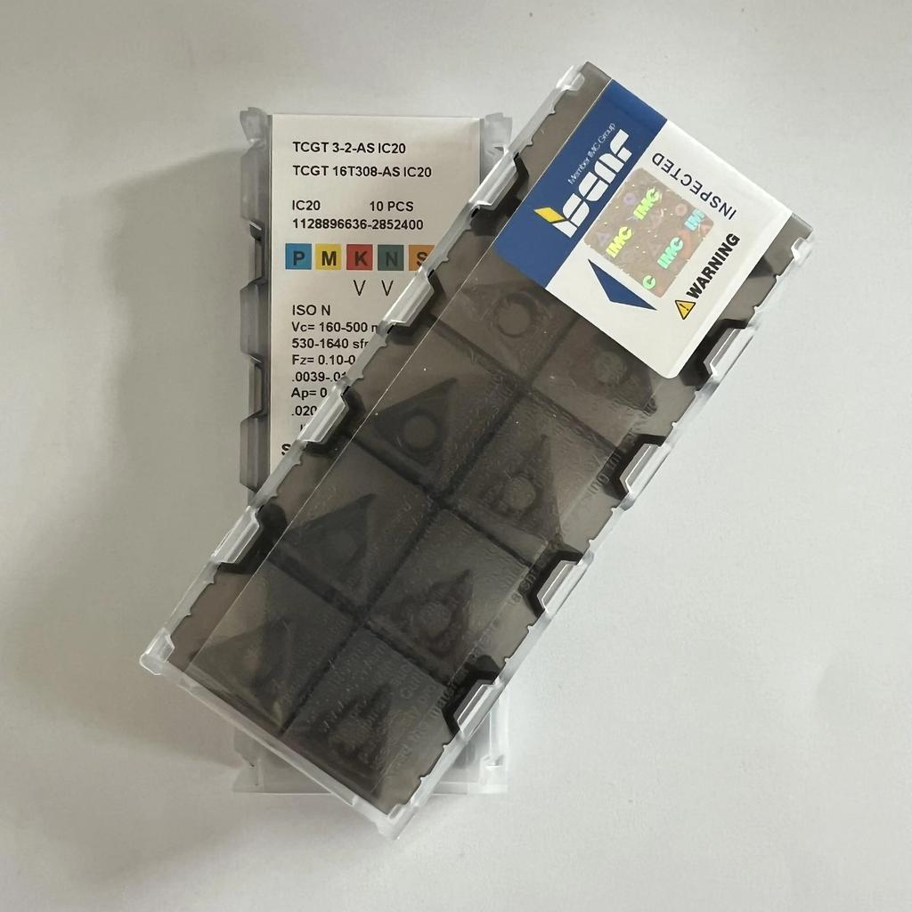 ISCAR / TCGT16T308-AS IC20   Industrial indexable carbide inserts 10 Pcs
