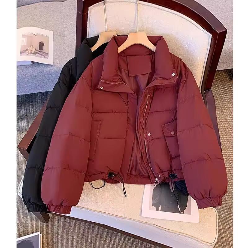 

Women s Winter Jacket Women s Parkas Long Coat Fur Collar Hooded Jackets Overcoat Thick Warm Cotton Padded Coat Puffer Parka M червоний