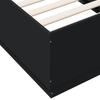 LED Bed Frame In Black 75 X 190 Cm Engineered Wood