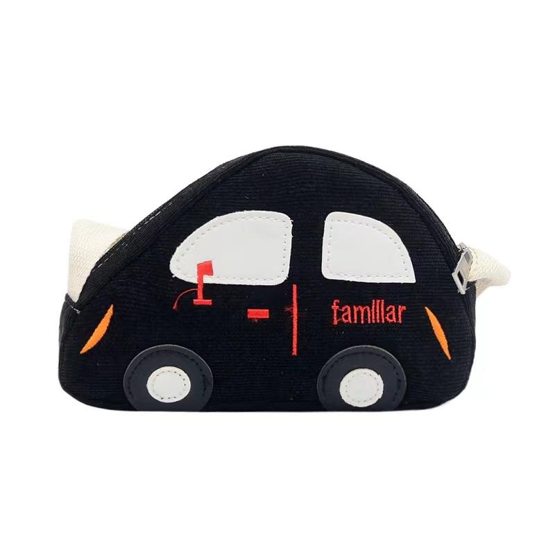 Милая детская хлопковая маленькая сумка, наплечная сумка, милая забавная личность, машина, девочка, студентка, сумка-мессенджер one size чёрный