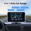 Universal Car 12V/24V LCD Digital Truck Car Oil Pressure Gauge Voltmeter Water Temp Meter Combination Table with 1/8 NPT Sensors