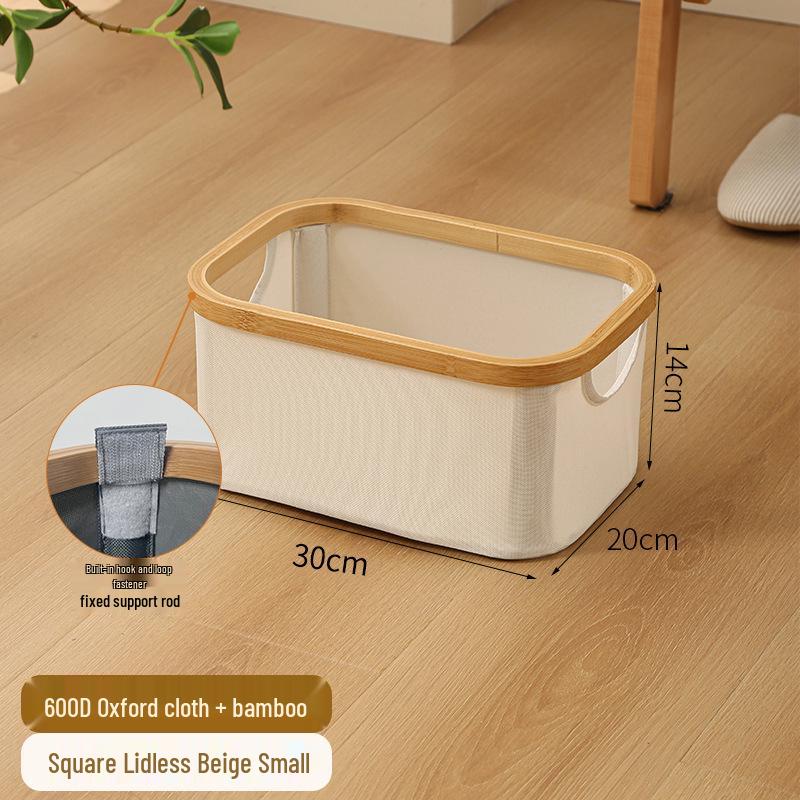 Foldable Large Desktop Storage Basket with Lid for Bedroom - Laundry, Toys, and Clothes Organizer