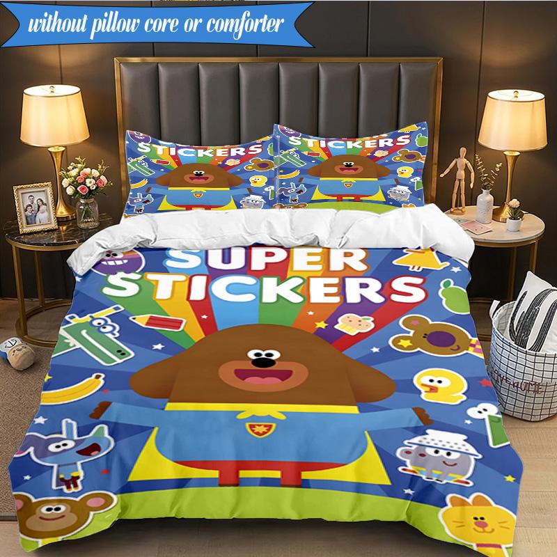 Cute Du-ggee Adventure 3pcs K-pop music group Bedding set,Ideal for Bedroom, Dormitory,Including Duvet Cover And 2pcs Pillowcases,Fan gifts
