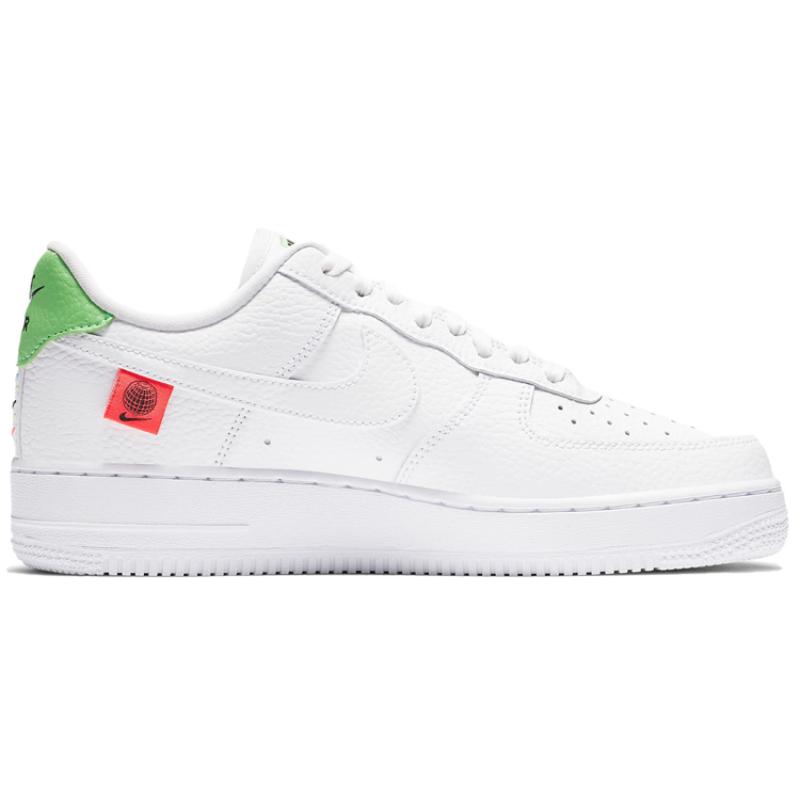 Nike Air Force 1 Low '07 Worldwide Pack Flash Crimson Green Strike Women's Sneakers DV0788-102