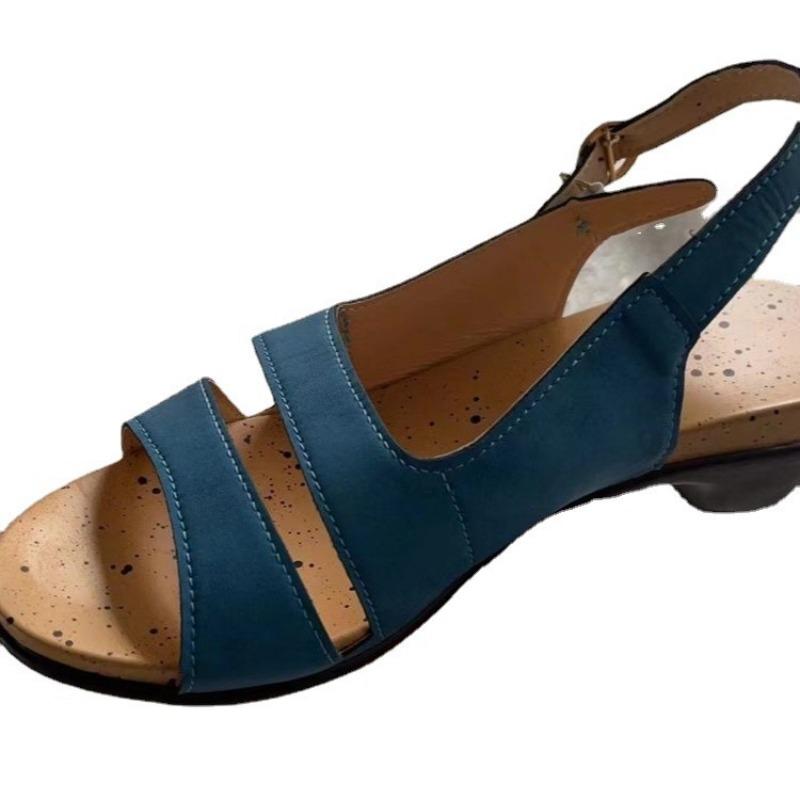 Wish source Large size women's wedge heel sandals Low heel spring and summer casual women's shoes