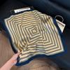 New silk scarf women's fashion versatile high-end small square scarf Korean version neck protection scarf spring and autumn retro scarf binding bag