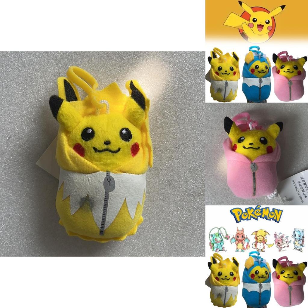 Pokemon Pikachu Sleep Bag Plush Keychain For Collectors Pendant