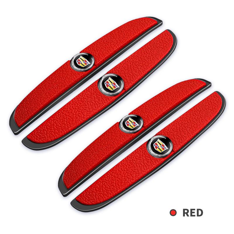 

4Pcs Car Door Bumper Anti-collision Rubber Stickers For Cadillac Emblem ESCALADE ATS BLS CT4 CT6 SRX STS XT4 XT5 SLR XT6 XTS
