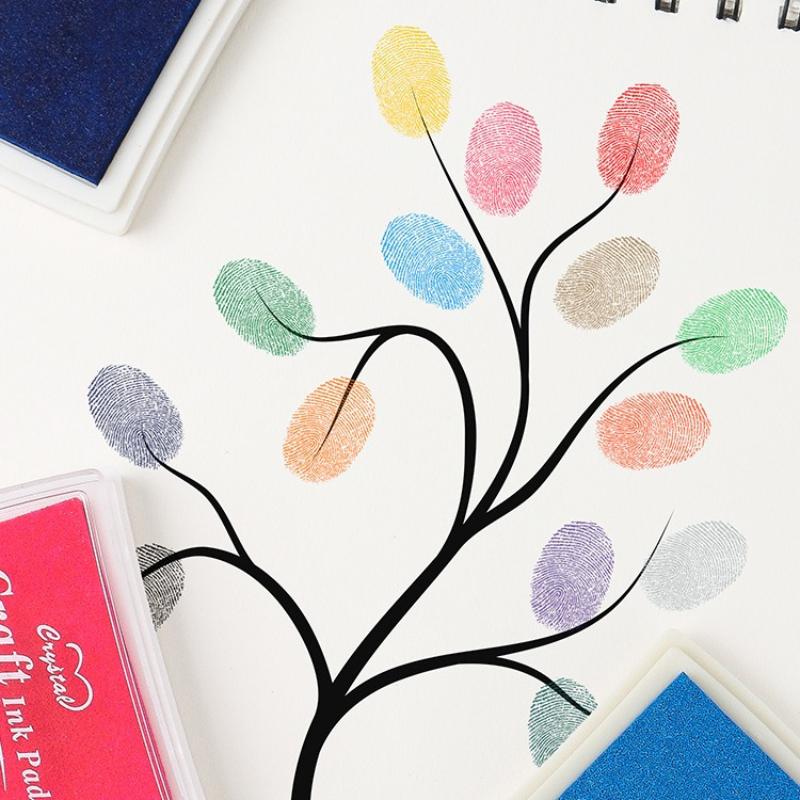 Gift Stationery Seal Companion Large Square Concave Waist 15color Monochrome Ink Pad Finger Painting Ink Pad Hand Account