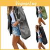 Colour Solid Loose Womens Casual Temperament Hooded Mackintosh Cloth Windbreaker Jacket