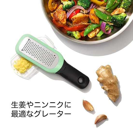 OXO Ginger & Garlic Grater, Mini Grater for Aromatics, Dishwasher Safe, for Grating Ginger and Garli