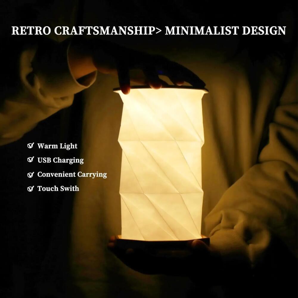 Rotating Night Light Creative Foldable Atmosphere Light Bedroom Bedhead Decoration Gift Book Light LED Table Light