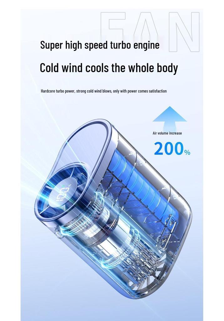 Portable Cooling Waist & Neck Fan: Mini Handheld Electric Fan for Outdoor Use
