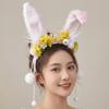 Tassel Rabbit Hair Band Plush Rabbit Ear Hair Ornament Cute Mid-Autumn Festival Headband  Children