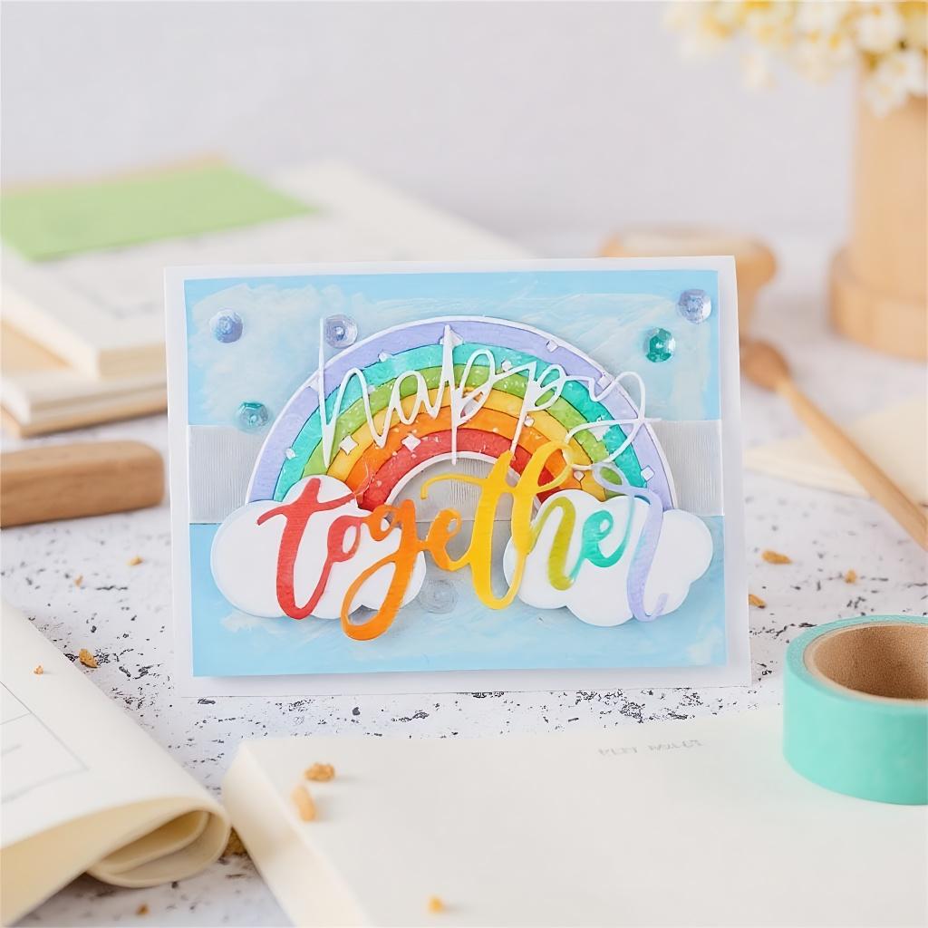 Rainbow Metal Cutting Dies Stencils for Scrapbooking/Photo Album Decorative Embossing Paper Cards Crafts