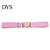 Women Waistband Unisex Belt Contrast Color Banded Metallic Heart Buckle Lightweight Girls Adjustable Elastic Band Girl Waist Strap for Parties