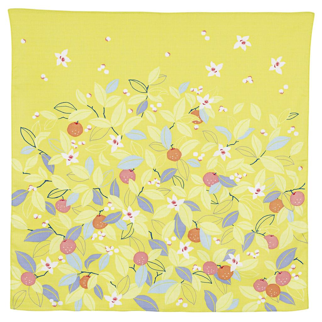 Musubi Furoshiki Himemusubi by Adeline Citrus Organic Cotton 70cm, Klam, Yellow,