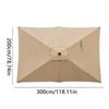 Umbrella Replacement Canopy 6.6x10ft Patio Umbrella Replacement Canopy Heavy Duty Cantilever Parasol Top for Deck Backyard &