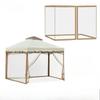Gazebo Exterior 10x10 pés Mosquiteiro Universal de Substituição Cobertura Rede Tela Cortina Lateral com Zíper (Mosquiteiro Apenas