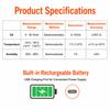 Portable Handheld O2 Detector, 0-30%Vol Oxygen Gas Monitor with 1.5s Fast Response, Temp & Humidity Tester 14H Long Working Suitable for Home Camping