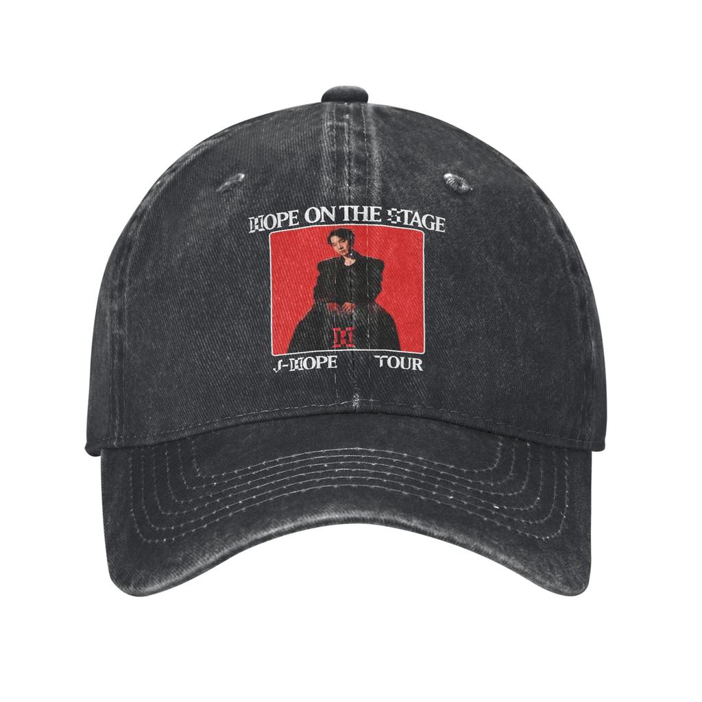 Hope on the Stage J-hope World Tour Men Women Baseball Caps  Denim Hats Cap Casual Outdoor Workouts Adjustable Fit Cap