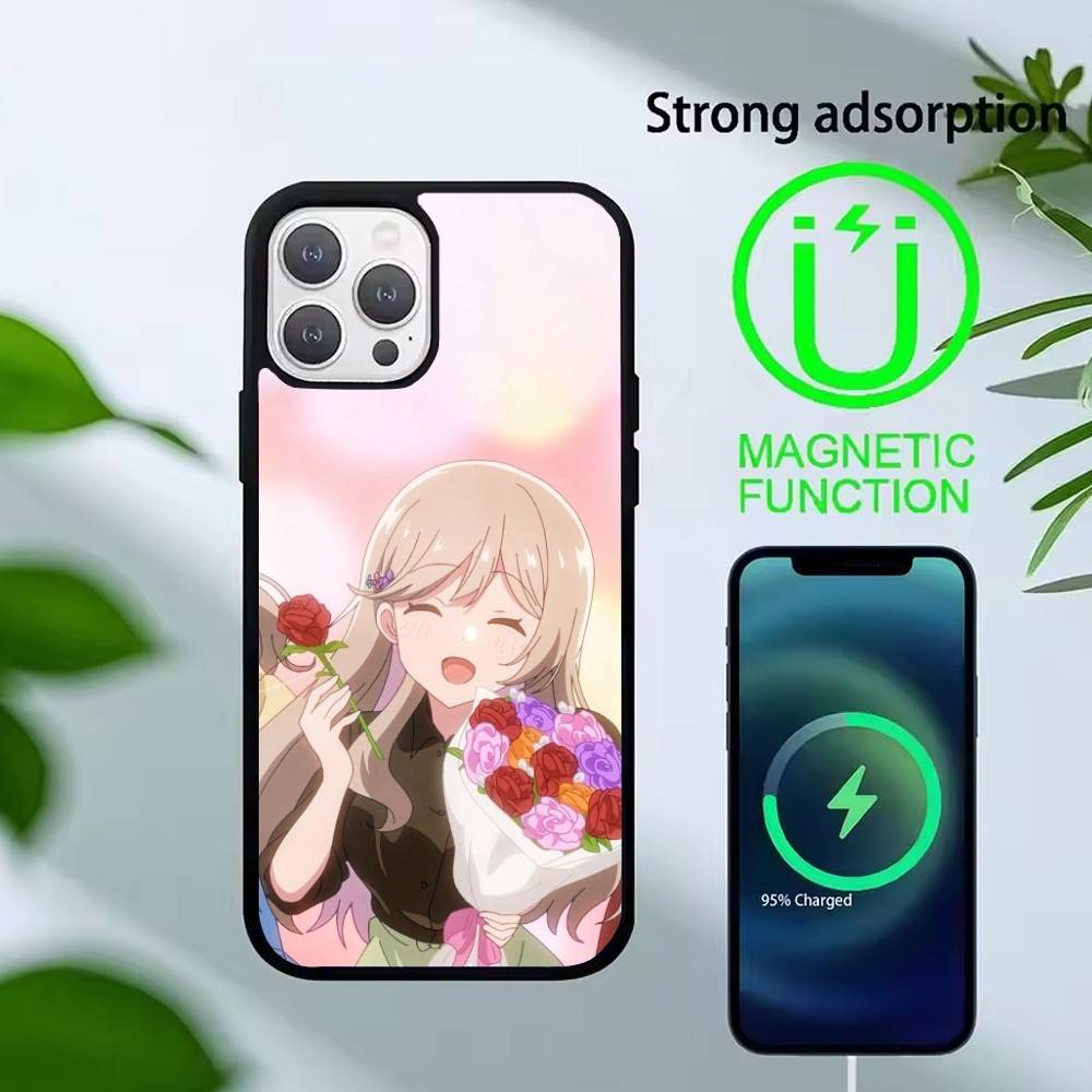 Watanare Anime Phone Case For iPhone17,16,15,14,13 Plus,Pro Max Magnetic For Magsafe Wireless Charging