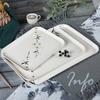Snack Tray Floral Design Heat Resistant Display Melamine Cherry Blossom Pattern Dining Table Coffee Cup Plate for Kitchen