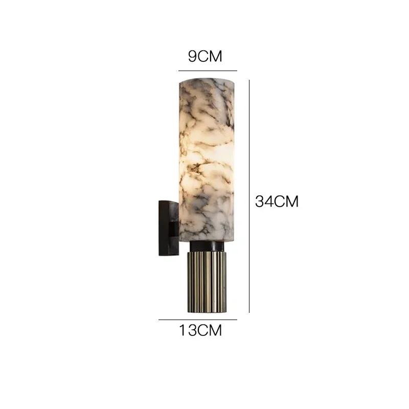 

Modern Chinese Art Dolomite Marble Wall Light Nordic Living Room Bedroom Wall Lamp Fixtures Surface Mount Wall Sconce Home Decor
